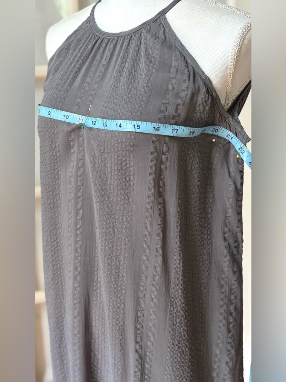 Cloth & Stone Anthropologie Gray Tencel Swing Halter Dress - Picture 7 of 8
